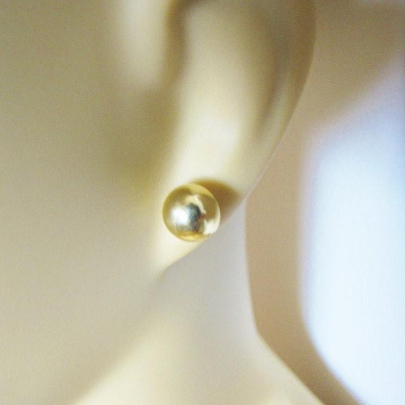 Stud Earring for Men in 14K Gold, Vintage, Single Men's Solid Gold Post
