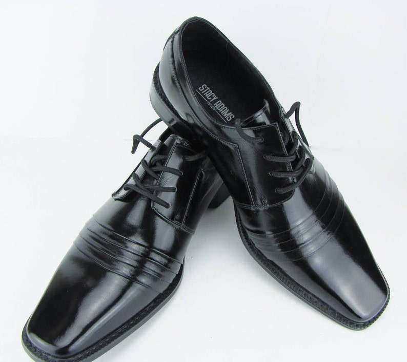 Men's Black Patent Leather Dress Shoes Comfortable Etsy UK