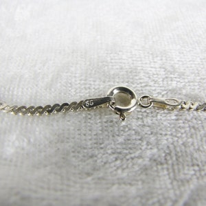 Unikt vävt halsband i sterlingsilver, modern flätad 18 tums sterlingsilverkedja, smycken för frun, present till henne bild 7