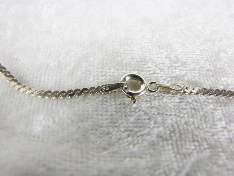 Unikt vävt halsband i sterlingsilver, modern flätad 18 tums sterlingsilverkedja, smycken för frun, present till henne bild 7