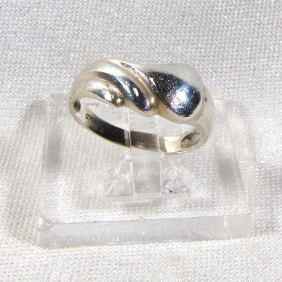Vintage Sterling Silver Thumb Ring, Unique Rustic… - image 6