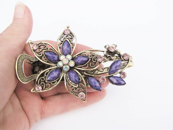 ヘアアクセサリー GLOWNY LAVENDER BLOOM HAIR CLIP 4BKH216 GLOWNY LAVENDER BLOOM HAIR CLIP 4BKH216 (GLOWNY/ヘア