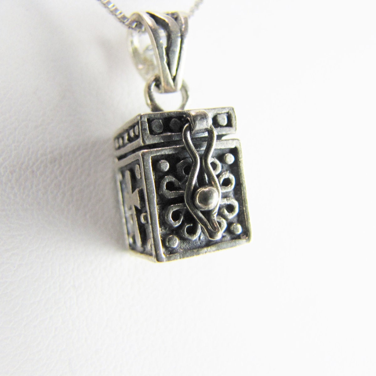 Sterling Silver Boho Charm Pendant Necklace Religious Prayer | Etsy