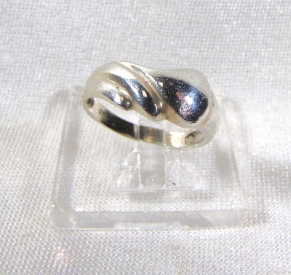 Vintage Sterling Silver Thumb Ring, Unique Rustic… - image 2