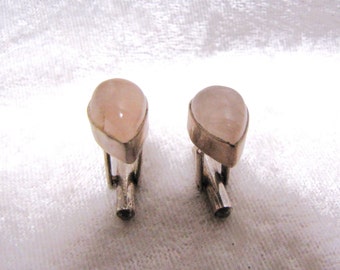Sterling Silver & Crystal Mens Cufflinks, Business Cuff Links