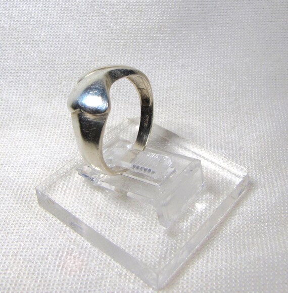Vintage Sterling Silver Thumb Ring, Unique Rustic… - image 4