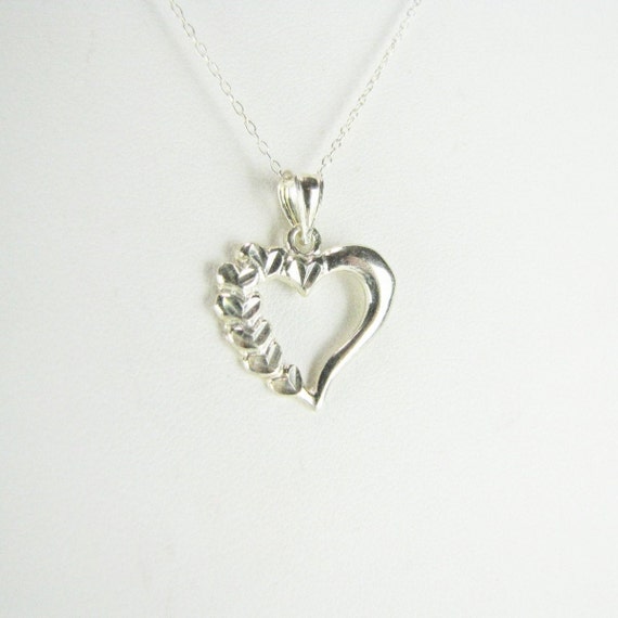 Vintage Heart Delicate & Dainty Sterling Silver L… - image 3