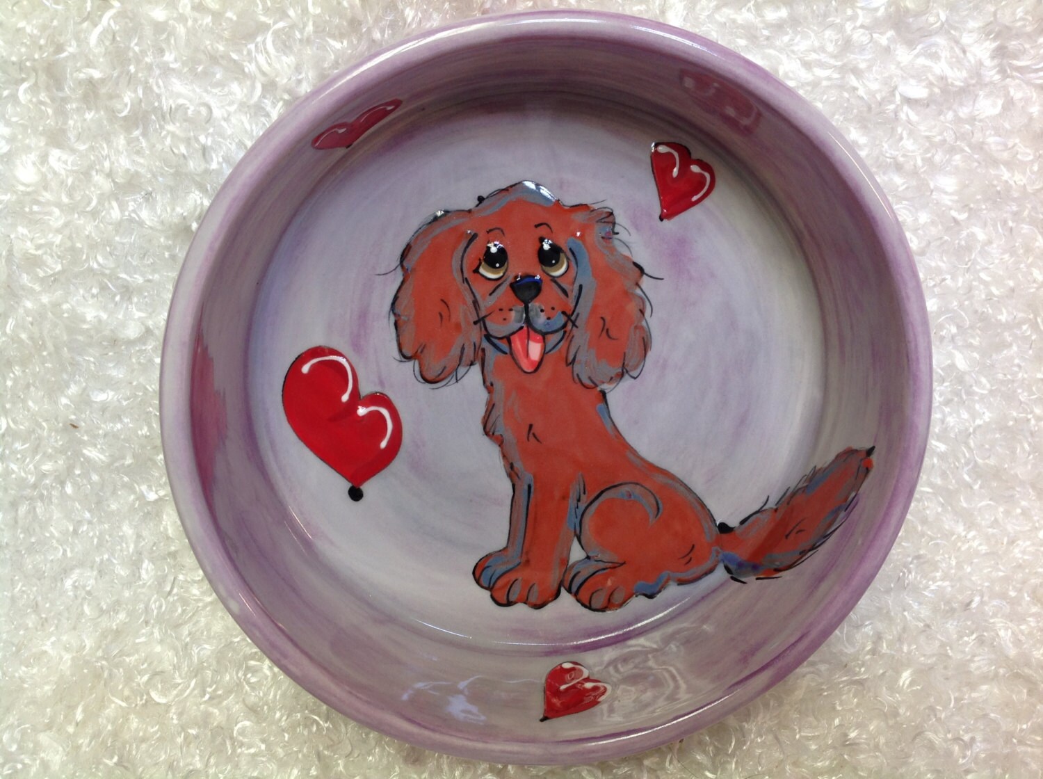 Hand Painted Dog Bowl / Custom / Ceramic / Dog Bowl / Etsy