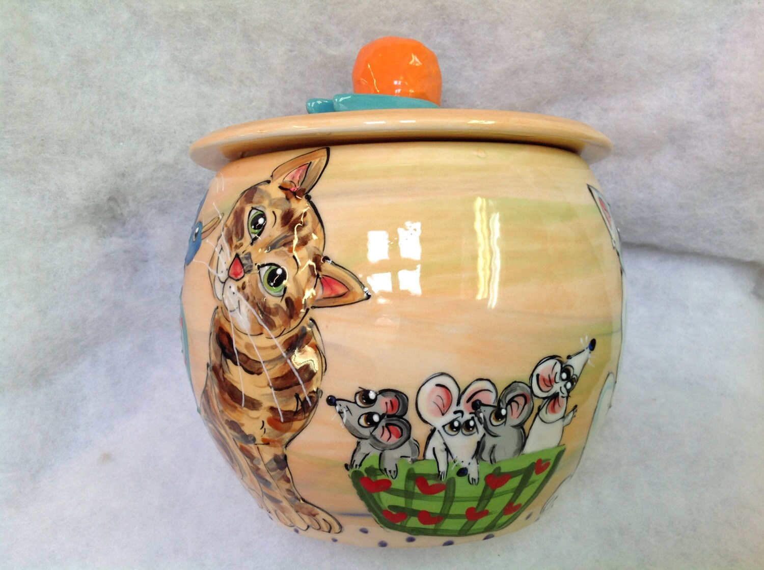 Cat / Ceramic / Treat Jar / Cookie Jar / Kitty / Custom / Etsy