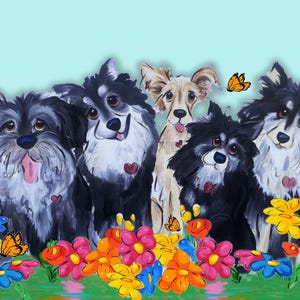 Clusterfluff pintura giclée caprichosa 24x36 Paisagem