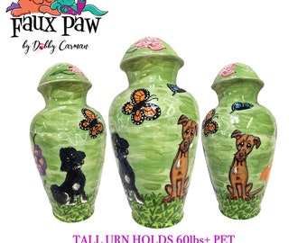 Companion Pet Urn, Multiple Pet Ashes Urn, XL Large Dog Urn, Tall Urn for Pet Cremains, Personalized Pet Memorial, Pet Loss Keepsake Urn