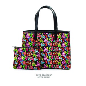 Handtasche mit Hunden und Katzen / Lux Totems / Alles tragen / Handtasche / Debby Carman Design / Kunstpfote / Innenbeutel / Geschenk
