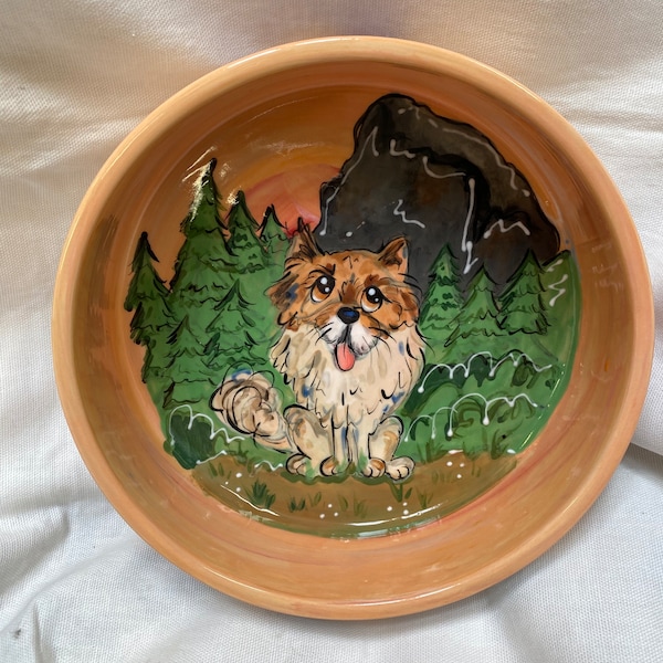 Dog Bowl / Custom / Art / Personalized / Pet Bowl / Ceramic / Dog Food Bowl / Gift