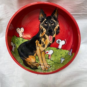9 Ceramic Dog Bowl - Etsy