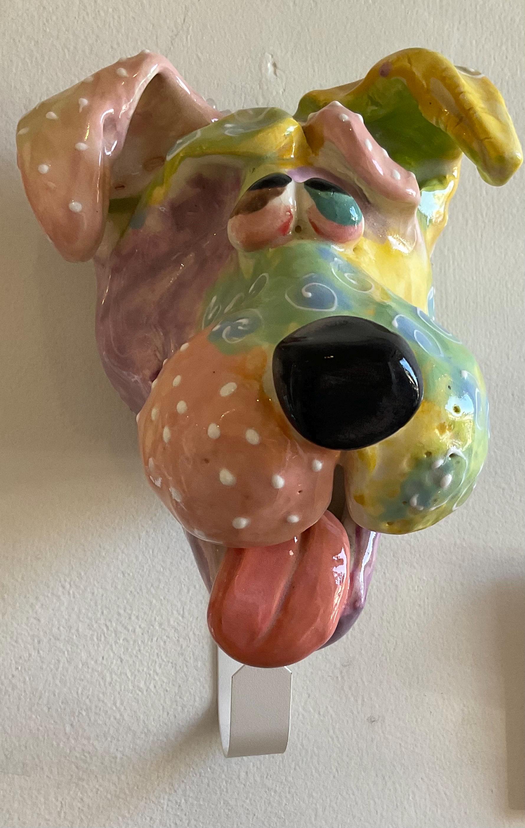 Dog Sculpted Faces/hand sculpted by FauxPaw Production/leashholder