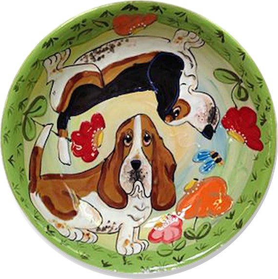 Fruit Bowl Salad Bowl Pasta Bowl Basset Hound Etsy