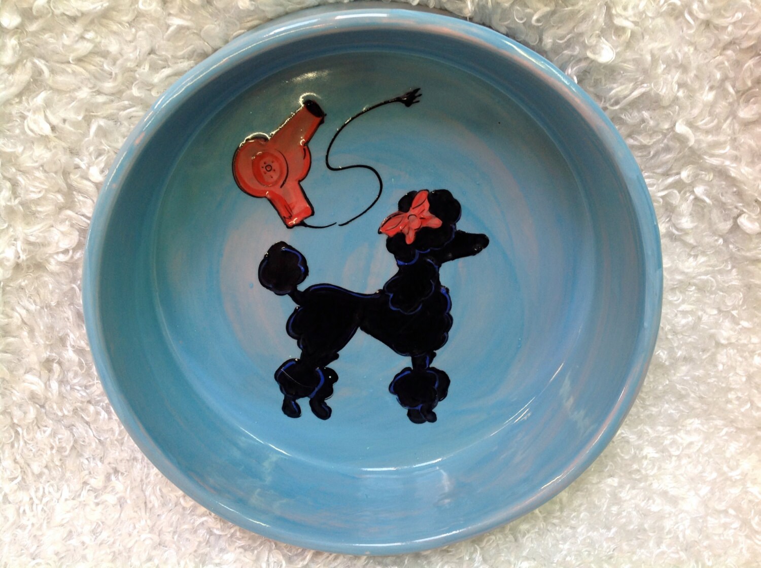 Hand Painted Dog Bowl / Ceramic Dog Bowl / Custom Dog bowl / Etsy