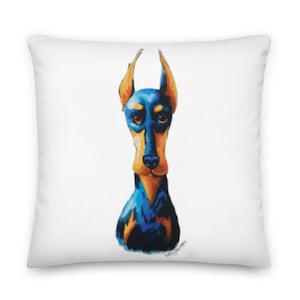 Doberman Pillow by Debby Carman