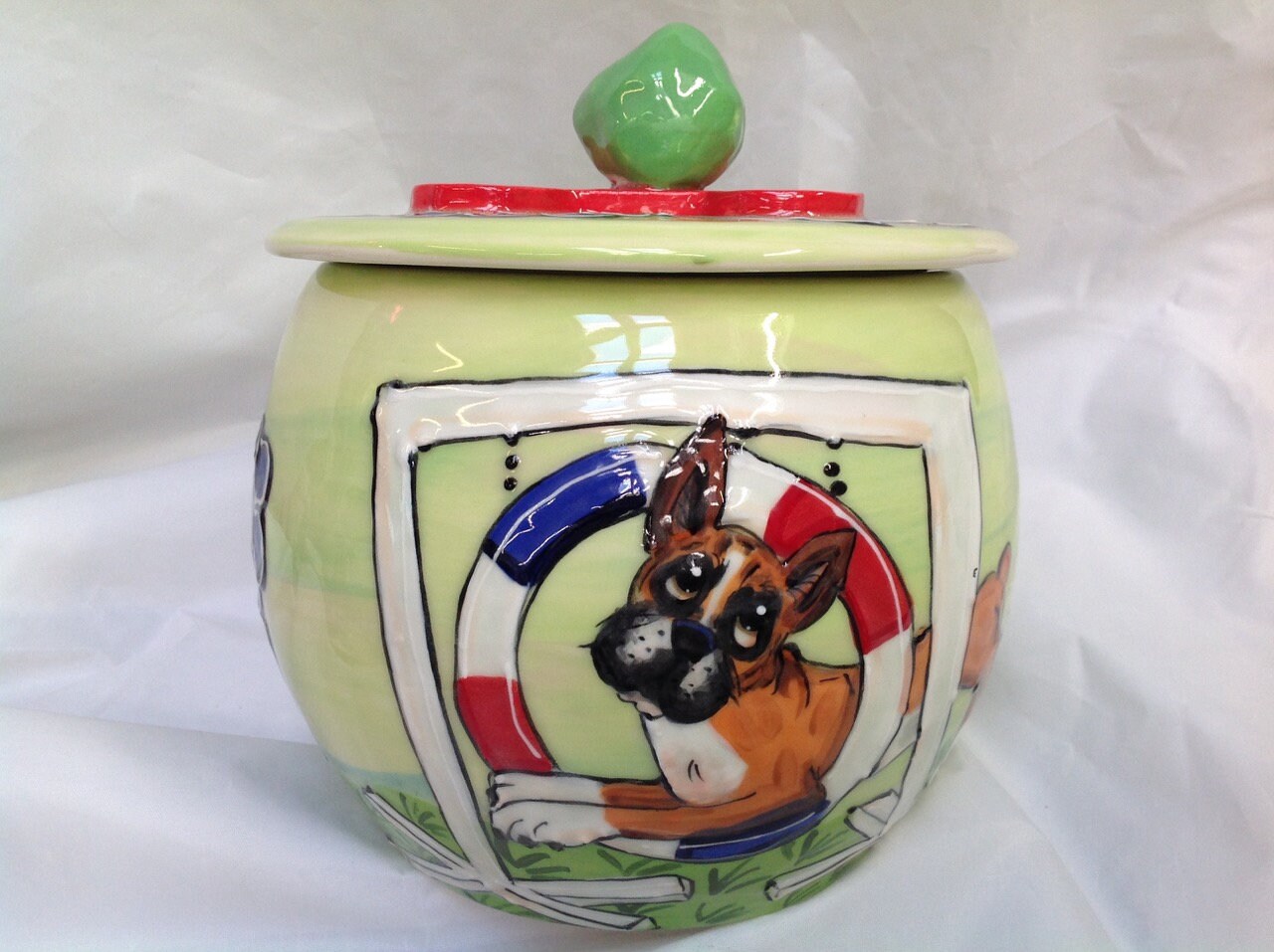 boxer dog cookie jar