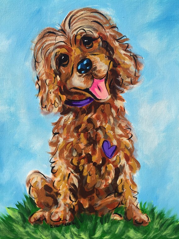 personalized dog canvas wall art