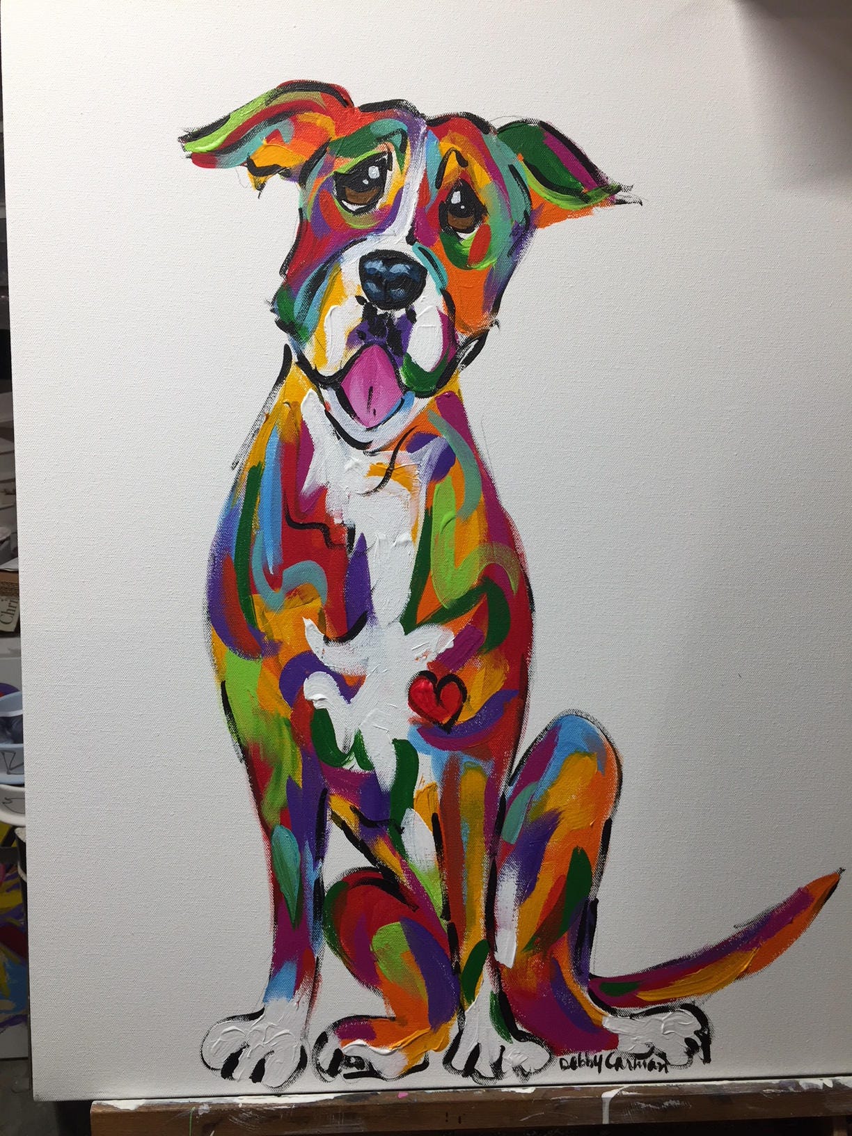 Dog Art / Dog Painting / Dog Canvas / Wall Art / Custom | Etsy