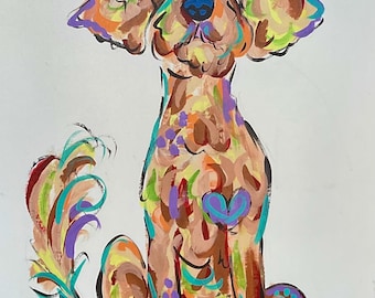 Golden Doodle 24x36 giclee painting