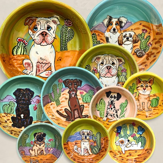 Personalized Dog Bowl Mat Boho Pet - Avery
