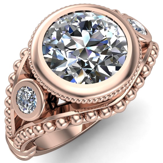 Charles and Colvard 4mm Round Forever One DEF Hearts  Forever One Hearts & Arrows Moissanite Gemstone main image 1