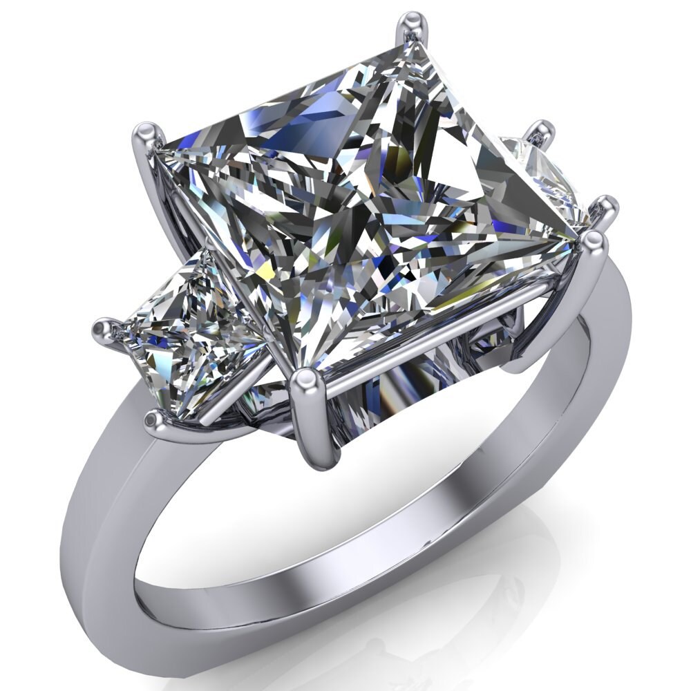 Francesca Charles & Colvard Forever One Princess/square Moissanite