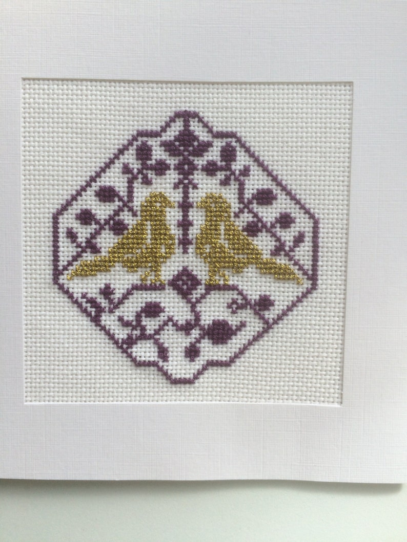 CUSTOM Embroidered Anniversary Card