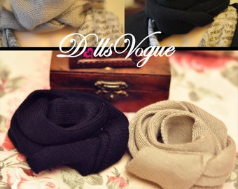 14 BJD 13 BJD SD Doll Knitted Scarf Gray Black DV5-006