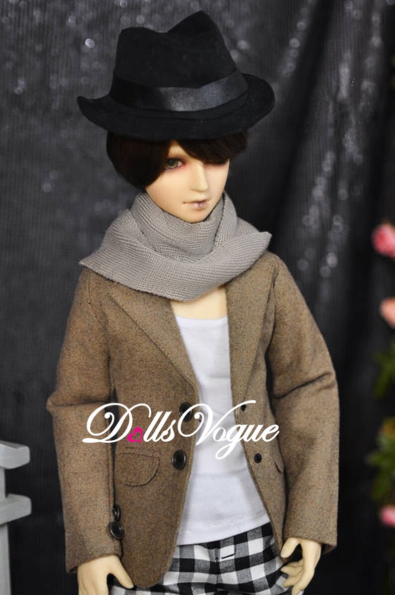 14 BJD 13 BJD SD Doll Knitted Scarf Gray Black DV5-006