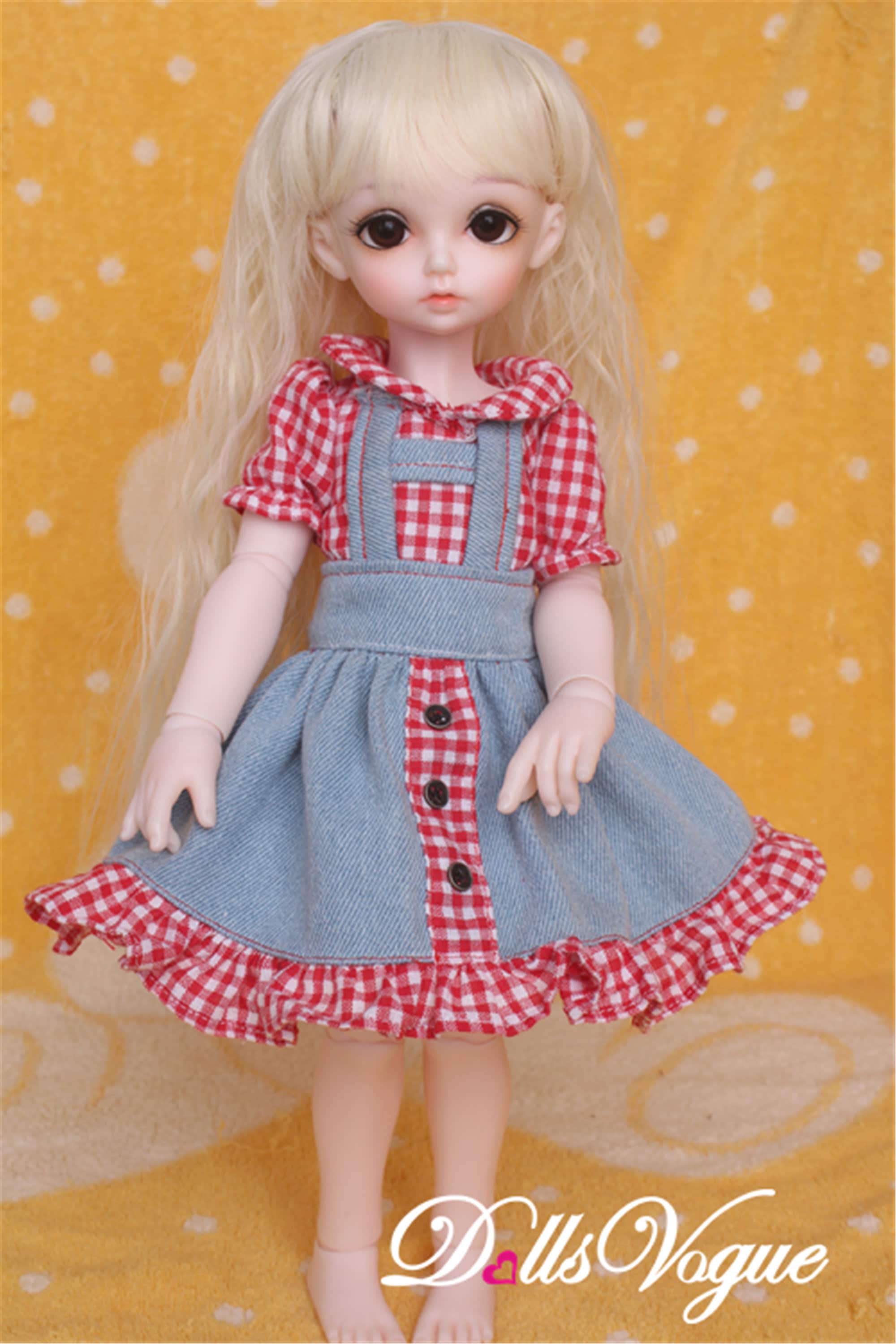 16 Yosd 14 MSD Doll Dress Red With Blue Dress Skirt Customed DV4-038 -  Etsy