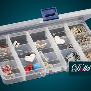 24 Plastic Compartment Box Small Organiser Storage Craft Box 19cm x 13 –  [C3] Manchester Wholesale