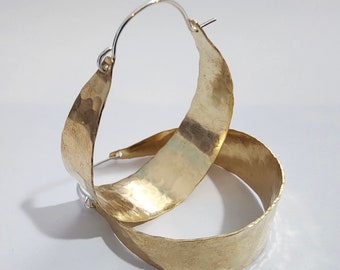 Hammered Basket Hoop Earrings - Choose Your Metal and Size, hammered Hoop earrings, Large Hoop Earrings, small hoop earrings, XL hoops