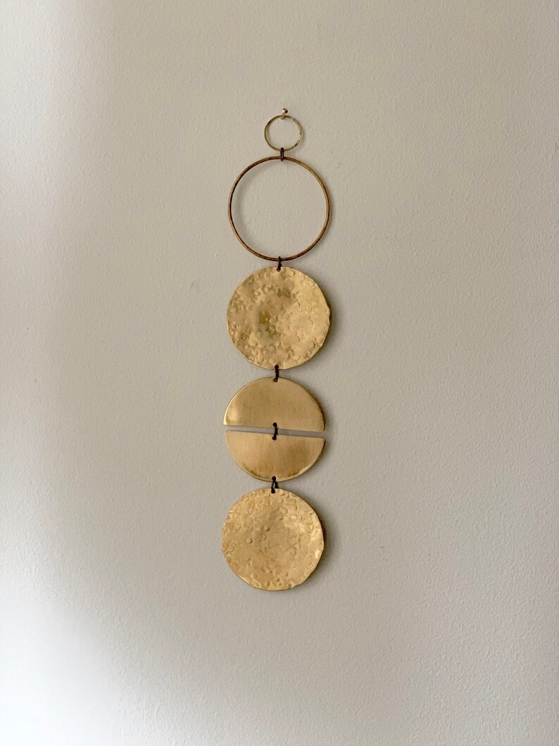 Geometric Circle Wall Hanging Geometric Wall Hanging Brass Etsy