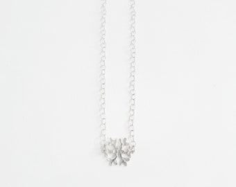 Sterling Silver Snowflake Necklace; Snowflake layering Necklace; Snowflake Jewelry