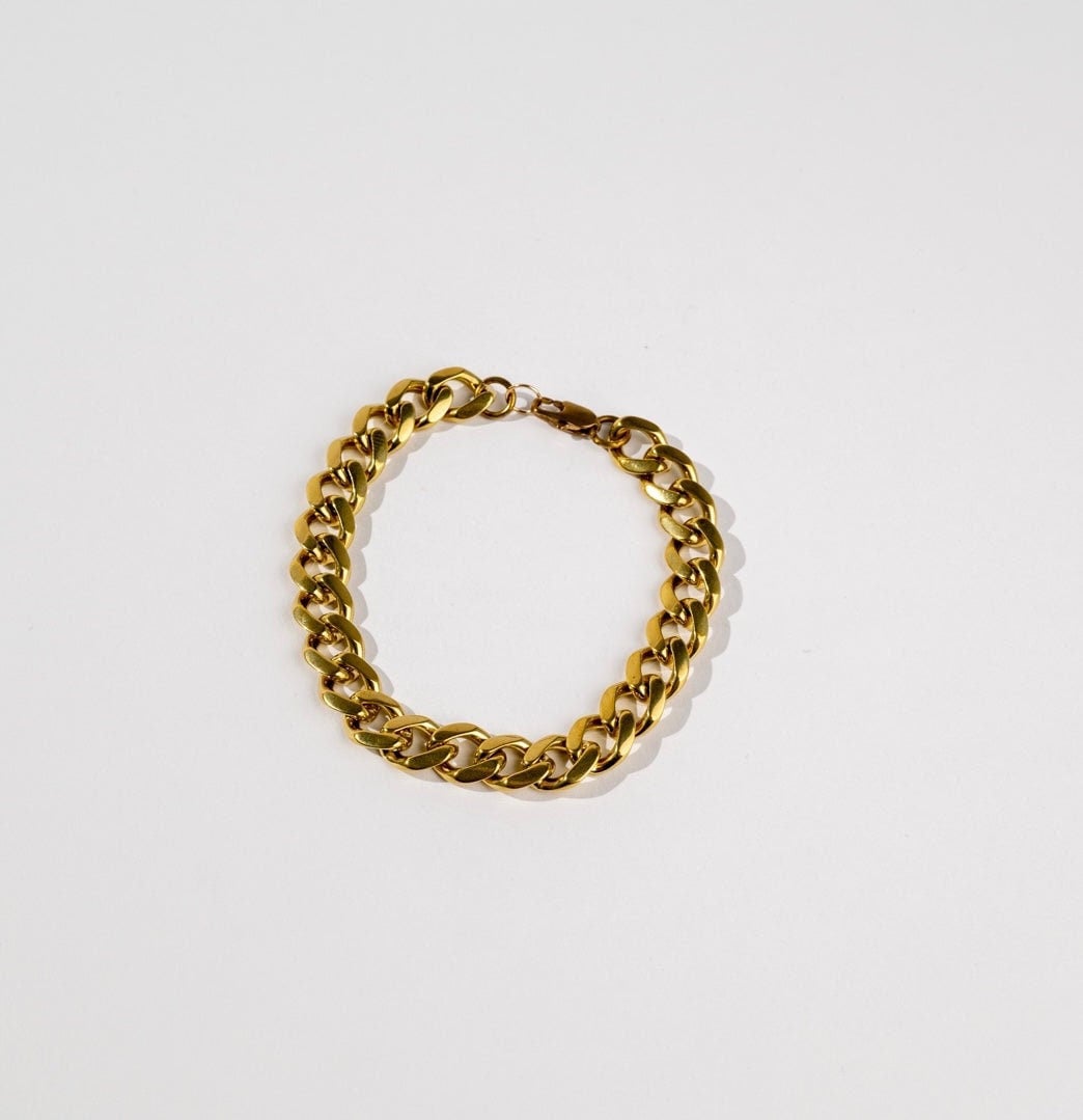 ブレスレット Brass Heavy Strap Link Chain Bracelet / Cuff Tiffany HardWear Small Link Bracelet in Yellow Gold