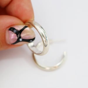 Chunky Hoop Earrings in Sterling Silver; Chubby Silver Hoop Earrings; Chunky Hoops; Hoop Earrings; Thick Hoop Earrings; Hoop Earrings;