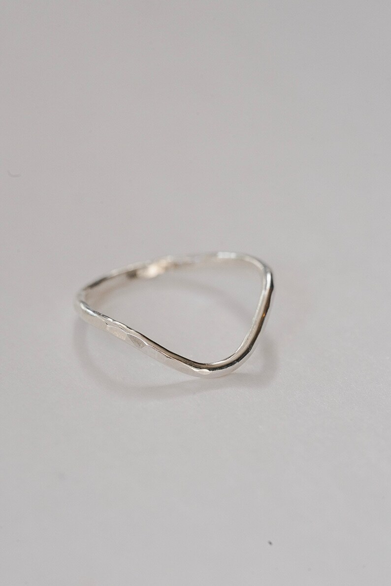 Hammered Curve Stacking Ring Hammered Curve Stacking Ring, Sterling Silver, Stacking Ring Sterling Silver Ring Stacking Ring image 1