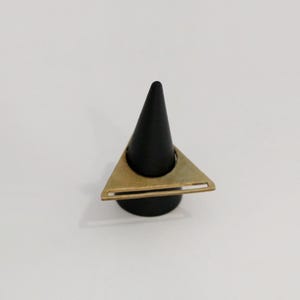 Statement Ring in Sterling Silver; Circle Triangle Ring; Statement; Edgy Ring; Silver Bold Ring;Geo Ring; Sterling Silver Ring; Geometric