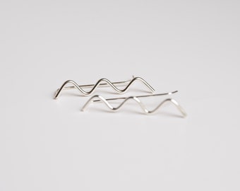 Earring Climbers; Squiggle Ear Climber; Earring Climber; Squiggle Earrings; Sterling Silver Squiggle Earrings