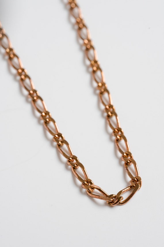 RED Brass Figaro Chain Necklace Brass Chain Necklace Unisex
