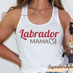 New Labrador owner funny gift Labrador Mama Tank Gifts for Labrador Lovers silver Lab retriever Present Personalized black lab  gift Lab Mom