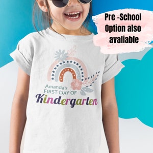 Personalisierter Schulanfang Shirt: Kindergarten oder Pre-K