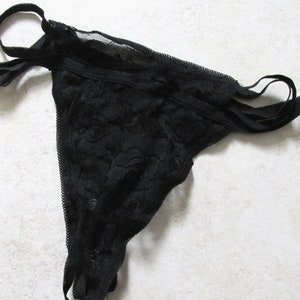 3 x Tanga String Mesh Thongs. Black Lace.  READ DESCRIPTION