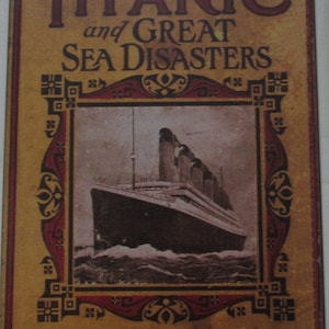 Titanic metal Vintage wall plaque - Sinking of Titanic & great sea disasters poster