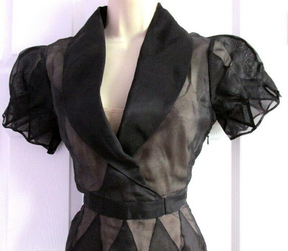Karen Millen Organza Fit \u0026 Flare Black 