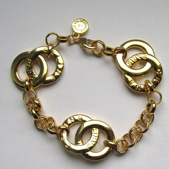 Gold Colour Vintage Celine Bracelet - Etsy