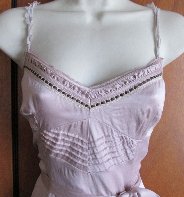 Vtg Karen Millen Ombre Silk Applique Crystal Tulle hem Fit & Flare Dress UK 14